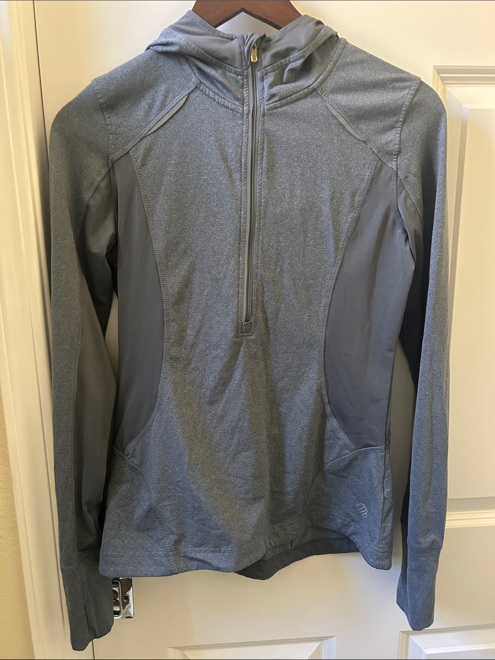 MPG Heather Gray Quarter-Zip Hooded Active Pullover